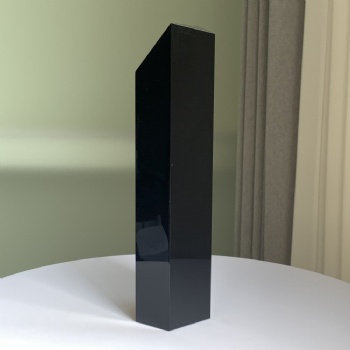 ADL 2023 New Design Customized All Black Crystal Glass Trophy Awards with Black Glass for Trophy Awards