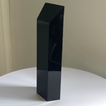 ADL 2023 New Design Customized All Black Crystal Glass Trophy Awards with Black Glass for Trophy Awards