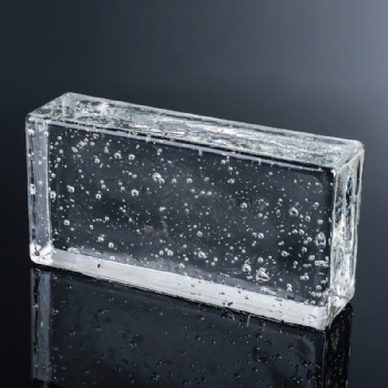 Hot melt bubble glass blocks