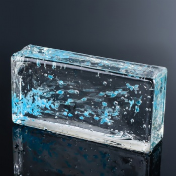 Hot melt bubble multy color glass block