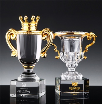 Crown Crystal Trophy Cups
