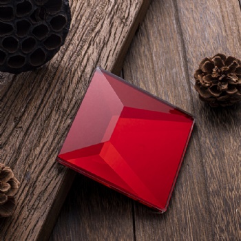 red color glass tiles