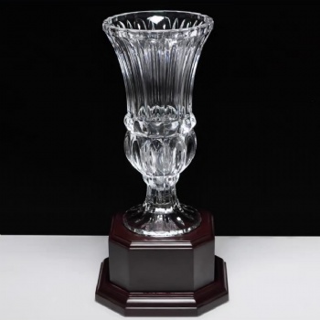 ADL Crystal Glass Golf Basketball Group Trophy Awards with Wooden Base Top Painted Crystal Trophy for Business Crystal Crafts