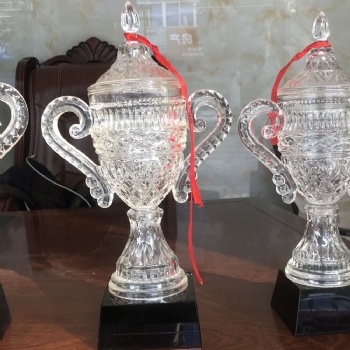 ADL New Design Big Trophy Awards Crystal Glass Crafts for Soprts Events Polished Crystal Trophy for Souvenir Gifts
