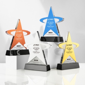 ADL Star New Design Wholesales High-Quality Crystal Glass Trophy Awards for Gifts Hand Made Polished Crystal Glass Trophy