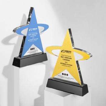 ADL Star New Design Wholesales High-Quality Crystal Glass Trophy Awards for Gifts Hand Made Polished Crystal Glass Trophy