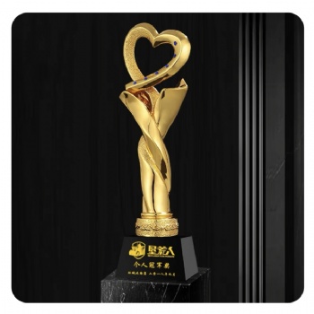 ADL Cheap Wholesales Customized Factory Resin Trophy Medal Excellent Employee Children's Honor Heart Crystal Glass Souvenir Gift