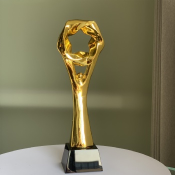 ADL Flower Star Cheap Wholesales Factory Resin Trophy Awards Crystal Glass Trophy Design for Souvenir Gifts Crystal Crafts