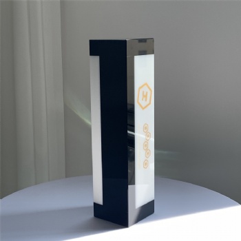 ADL Black Crystal and White Stone Glass Trophy Awards with High-quality New Design for Business Gifts