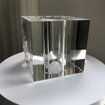 ADL 150*150*150 mm Cubes Crystal Glass Cubes with the Hole Customized Size High-Quality with Logo Laser or Words