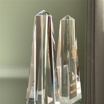 ADL High-Quality Products of Crystal Glass Trophy Awards Stone Trophy with Customized Logo or Words