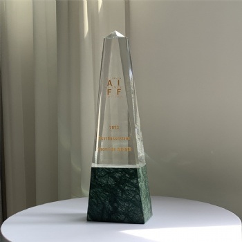 ADL High-Quality Products of Crystal Glass Trophy Awards Stone Trophy with Customized Logo or Words