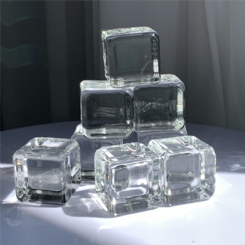 ADL Crystal Glass Blocks Customized Glass Ice Cake Clear White Glass for Decoration Gifts Souvenir Gifts