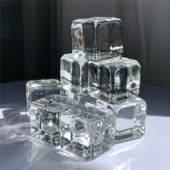 ADL Crystal Glass Blocks Customized Glass Ice Cake Clear White Glass for Decoration Gifts Souvenir Gifts