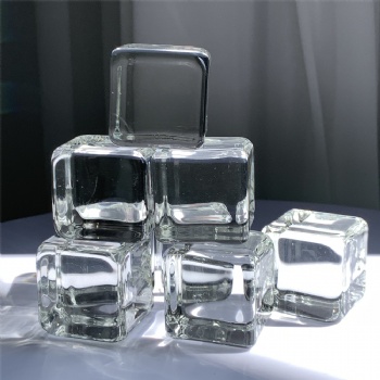 ADL Crystal Glass Blocks Customized Glass Ice Cake Clear White Glass for Decoration Gifts Souvenir Gifts