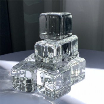 ADL Crystal Glass Blocks Customized Glass Ice Cake Clear White Glass for Decoration Gifts Souvenir Gifts