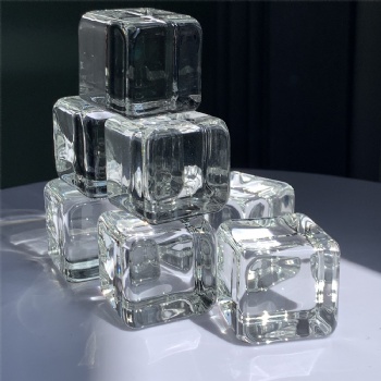 ADL Crystal Glass Blocks Customized Glass Ice Cake Clear White Glass for Decoration Gifts Souvenir Gifts