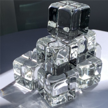 ADL Crystal Glass Blocks Customized Glass Ice Cake Clear White Glass for Decoration Gifts Souvenir Gifts