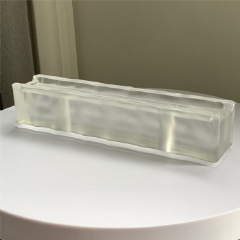 50*50*240mm Wall Building Decorative Glass Brick Colored Pickled Sandblasted Tinted Crystal Glass Block with Holes