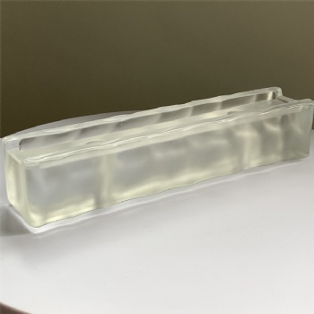 50*50*240mm Wall Building Decorative Glass Brick Colored Pickled Sandblasted Tinted Crystal Glass Block with Holes