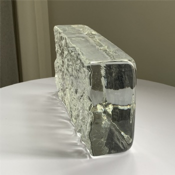 50*100*200mm Hot Melt Textured Rectangular Glass Bricks Building Glass Clear Transparent Glass Block For Building Decoration