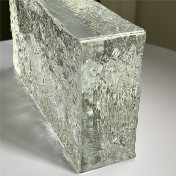 50*100*200mm Double Sided Textured Hot Melt Glass Bricks Building Glass Clear Transparent Glass Block Building Decoration