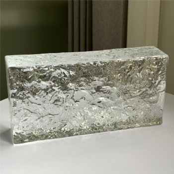 50*100*200mm Double Sided Textured Hot Melt Glass Bricks Building Glass Clear Transparent Glass Block Building Decoration