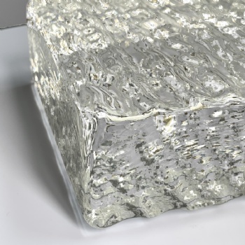 150*150*50mm Wholesale Square Water Ripple Corrugated Crystal Glass Bricks High-Quality for House Decoration