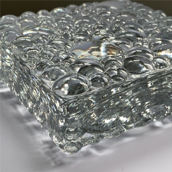 150*150*50mm Wholesale Square Bubble Ripple Corrugated Crystal Glass Bricks High-Quality for House Decoration