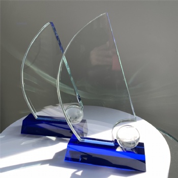 ADL Classic K9 Crystal Trophy Sports Sailboat Events Trophy Awards Souvenirs Annual Meeting Awards Sailing Crystal Trophy