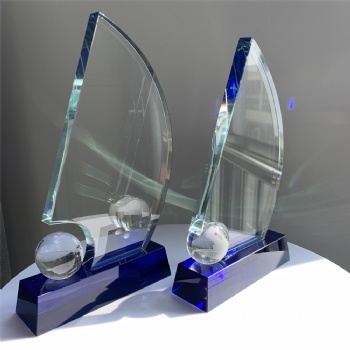 ADL Classic K9 Crystal Trophy Sports Sailboat Events Trophy Awards Souvenirs Annual Meeting Awards Sailing Crystal Trophy