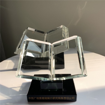 ADL K9 Clear Blank Book Shaped Crystal Glass Trophy Award Customize Words for Home Decoration Souvenir Gifts