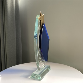 ADL Star Cheap Crystal Glass Trophies and Awards Wholesale Crystal Team Work Awards