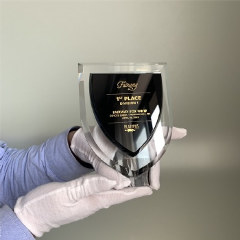 ADL New Design 2023 K9 High-Quality Crystal Glass Awards Black Plaque with Customized Logo and Words for Souvenir Business Gifts