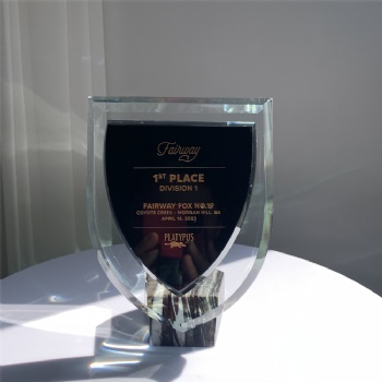 ADL New Design 2023 K9 High-Quality Crystal Glass Awards Black Plaque with Customized Logo and Words for Souvenir Business Gifts