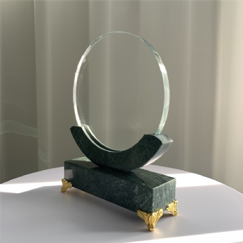 ADL New Design 2023 Crystal Glass Trophy with Stone Base for Sports Awards Events with Five Colors Trophy