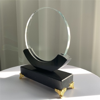 ADL New Design 2023 Crystal Glass Trophy with Stone Base for Sports Awards Events with Five Colors Trophy