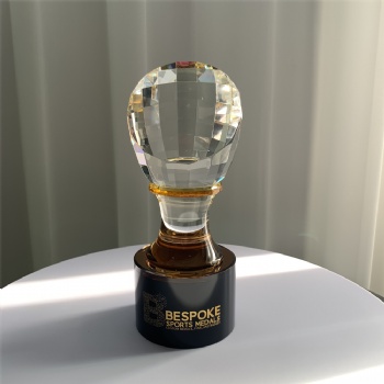 ADL 2023 New Design High-Quality Custom  Colorful Crystal Glass Trophy Awards With Black Base