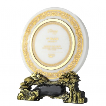 ADL 2023 New Design Stone Trophy Awards with Wooden Base for Souvenir Gifts with Golden Customized Logo