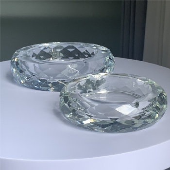 ADL Classic Style Wholesale Crystal Glass Ashtray Round Cigar Smoking Accessories Cigarette for the Office Gifts