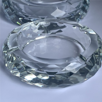 ADL Classic Style Wholesale Crystal Glass Ashtray Round Cigar Smoking Accessories Cigarette for the Office Gifts