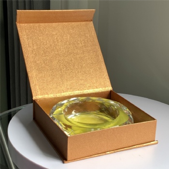 ADL Classic Style Wholesale Crystal Glass Ashtray Round Cigar Smoking Accessories Cigarette for the Office Gifts