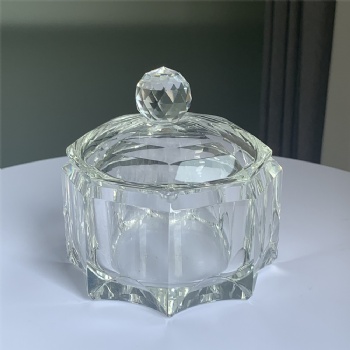 ADL New Design Octagonal Crystal Glass Ashtray Cigar Smoking Accessories Cigarette for the Office Gifts