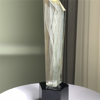 ADL 2023 Pentagon Crystal Clear Glass Trophy Awards for Souvenir Gifts Events Trophy Big Blank Wholesale Trophy Awards