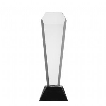 ADL 2023 Crystal Hexagon Clear Glass Trophy Awards with Black Base for Sports Events Staff Awards