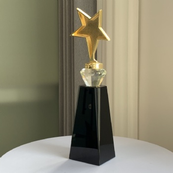 ADL Star Crystal Glass Diamond Trophy Awards Wholesale Factory Trophy Awards for Retailer