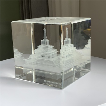 ADL 3D Laser Etched Crystal Cube 3D Laser Crystal Cube 3D Laser Engraved Crystal Star Glass Cube