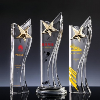 ADL 2023 New Design Crystal Sports Star Glass Trophy High-Quality with Customized Logo and Words