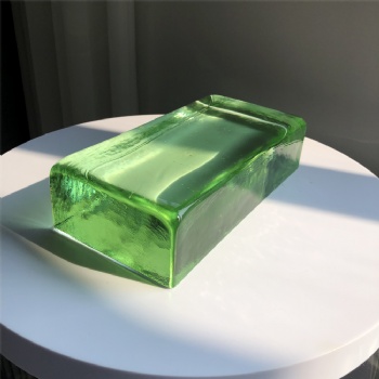 Wholesale Hot Melt Building Glass Bricks Original Green Glass Block For Building Decoration High-Quality for Hotel Construction