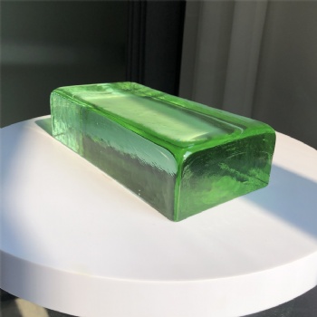 Wholesale Hot Melt Building Glass Bricks Original Green Glass Block For Building Decoration High-Quality for Hotel Construction